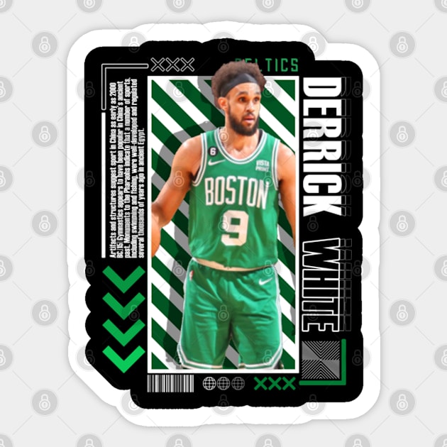 Derrick White Paper Poster Version 10 Sticker by art.Hamdan